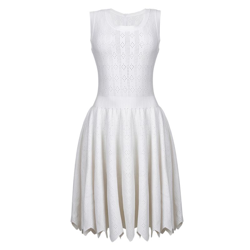 Vestido-Alaia-Texturizado-Branco-