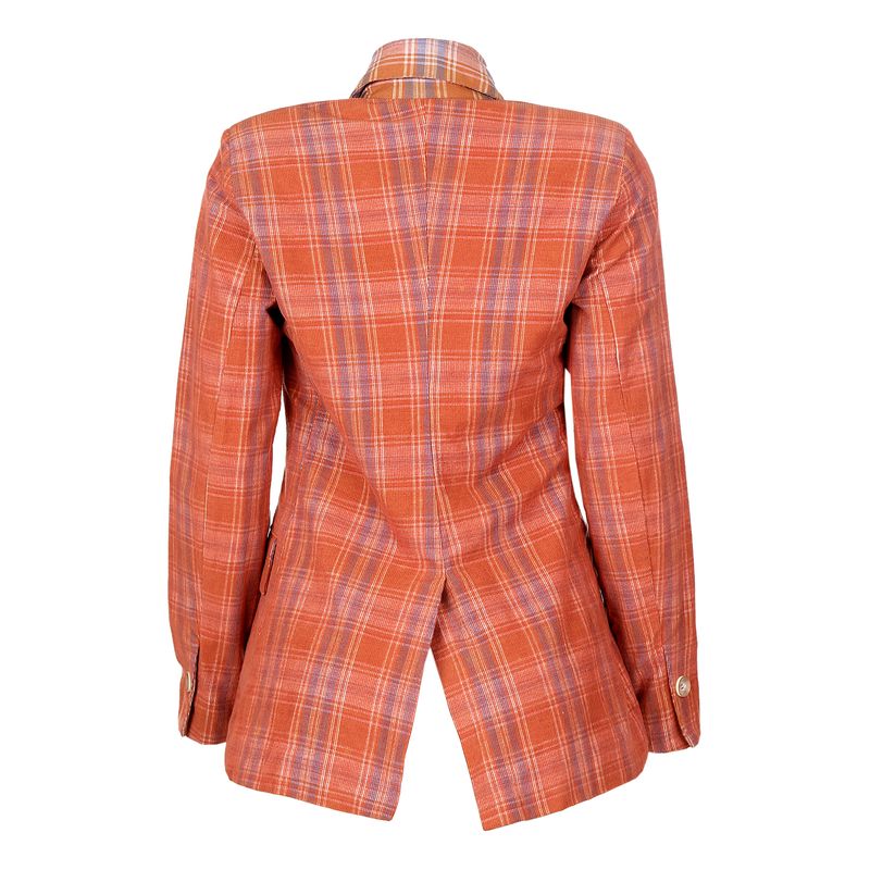 Blazer-Clemence-Xadrez-Terracota-