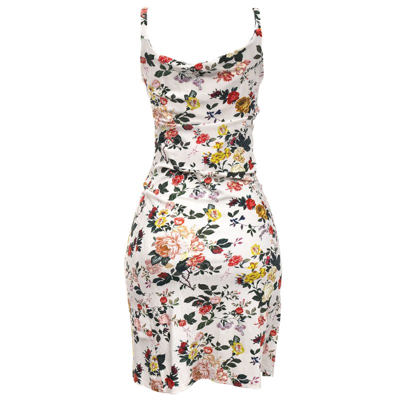 Vestido-Paco-Rabanne-Drapeado-Malha-Estampa-Floral