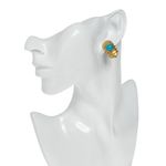 Brinco-de-Pressao-Vintage-Esfera-Azul