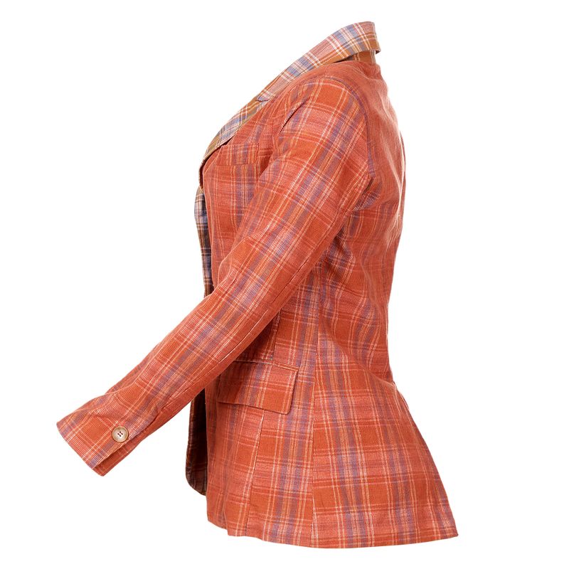 Blazer-Clemence-Xadrez-Terracota-