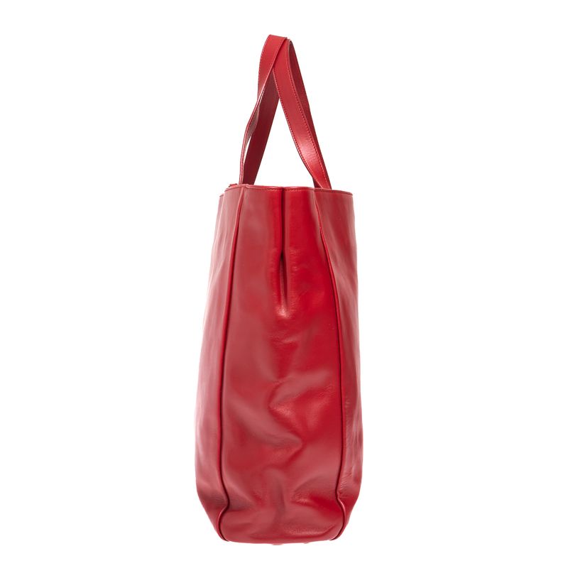 Bolsa-Saint-Laurent-Bold-Shopping-Couro-Vermelha