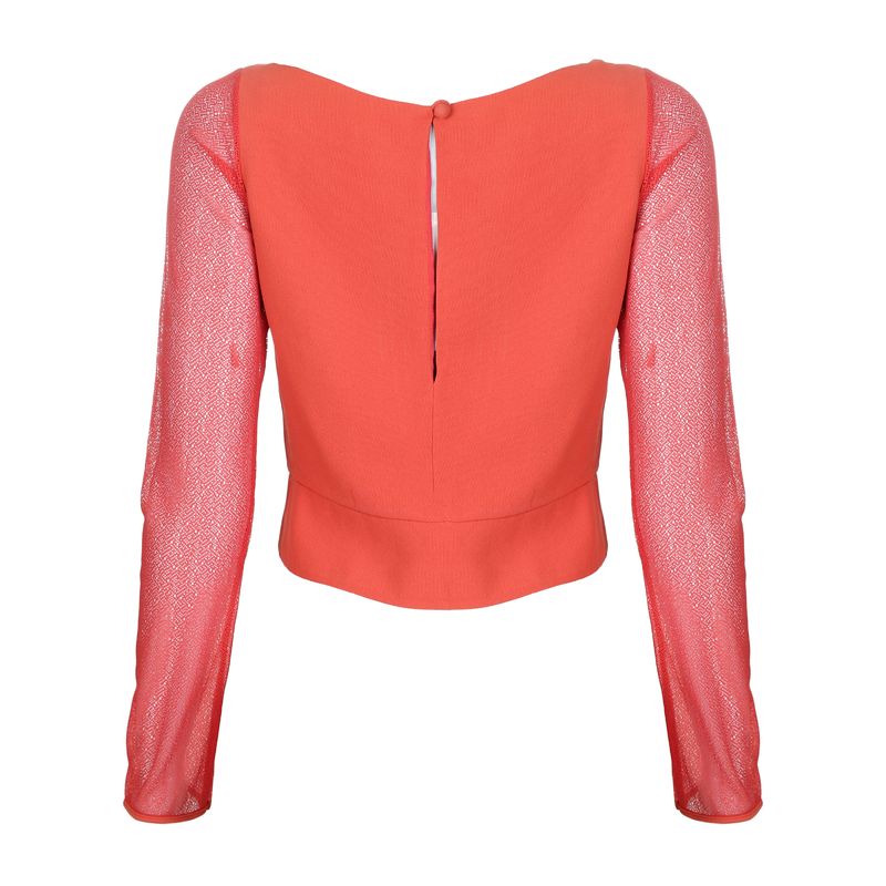 Blusa-Cris-Barros-Tela-Coral-