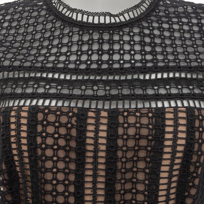 Blusa-Self-Portrait-Tela-Preto