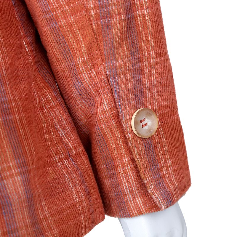 Blazer-Clemence-Xadrez-Terracota-