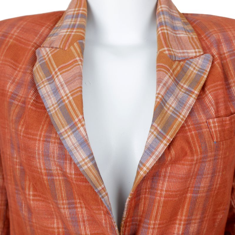 Blazer-Clemence-Xadrez-Terracota-