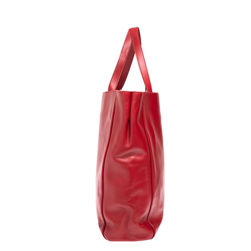 Bolsa-Saint-Laurent-Bold-Shopping-Couro-Vermelha