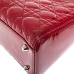 Bolsa-Christian-Dior-Lady-Dior-Grande-Verniz-Vermelha