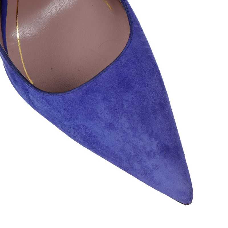 Scarpin-Gucci-Horsebit-Camurca-Azul