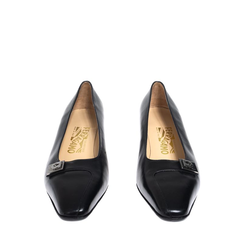 Sapato-Salvatore-Ferragamo-Couro-Preto
