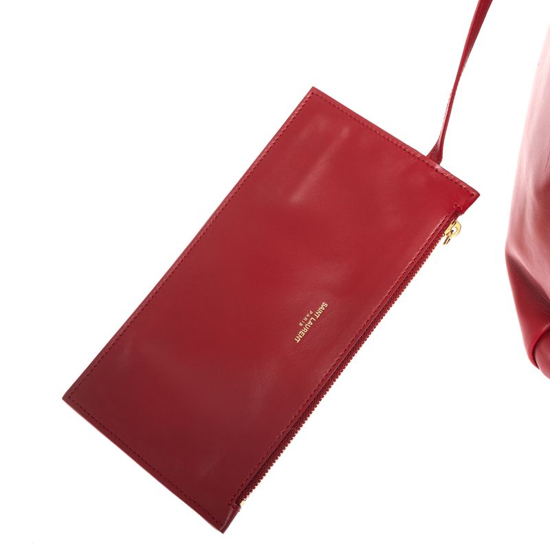 Bolsa-Saint-Laurent-Bold-Shopping-Couro-Vermelha