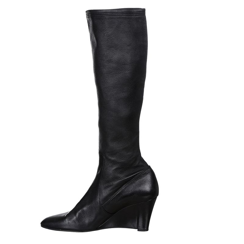 Bota-Salvatore-Ferragamo-Anabela-Couro-Preto-