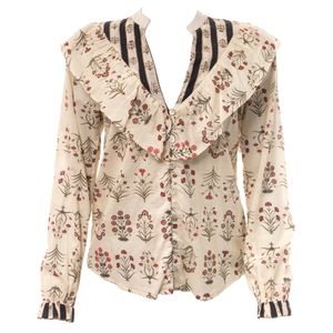 Camisa Cris Barros Babado Estampa Floral