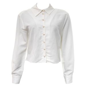 Camisa Cris Barros Viscose Branca