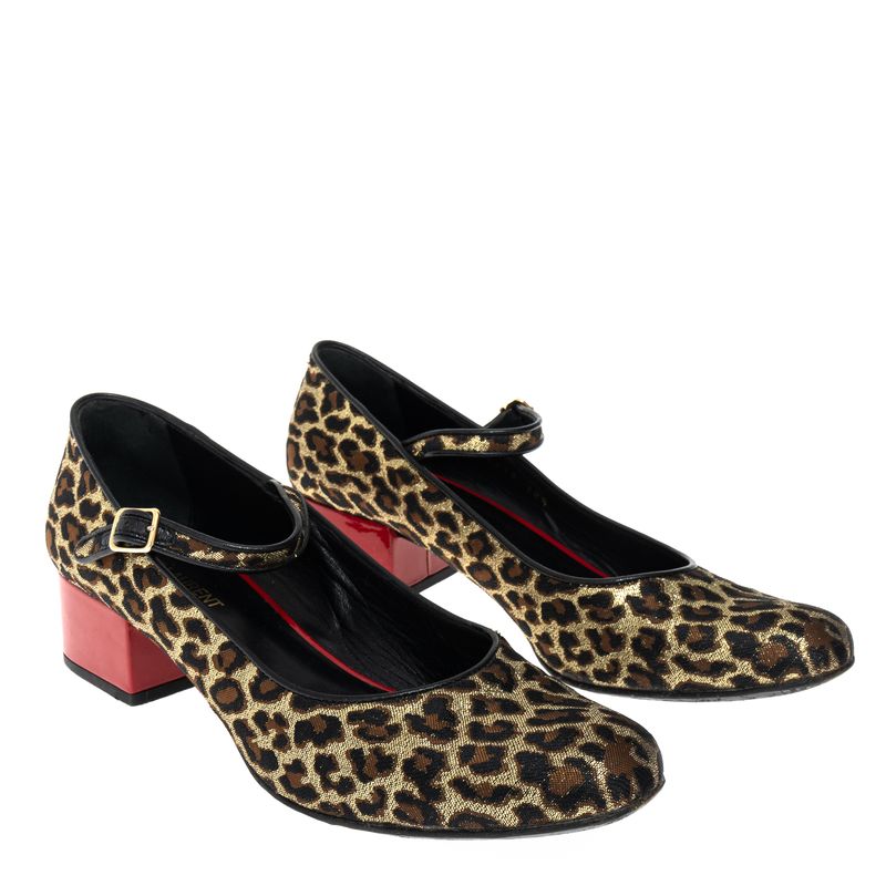 Sapato-Saint-Laurent-Animal-Print-e-Vermelho