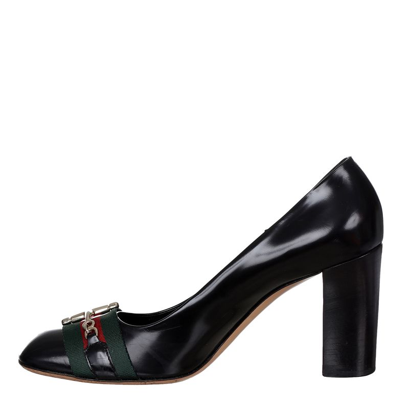 Sapato-Gucci-Couro-Preto-e-Faixa-Web-