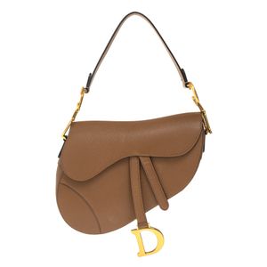 Bolsa Christian Dior Saddle Grained Marrom