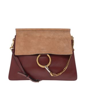 Bolsa Chloe Faye Medium Vinho e Bege