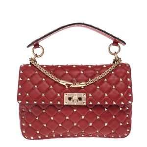 Bolsa Valentino Garavani Rockstud Spike Vermelha