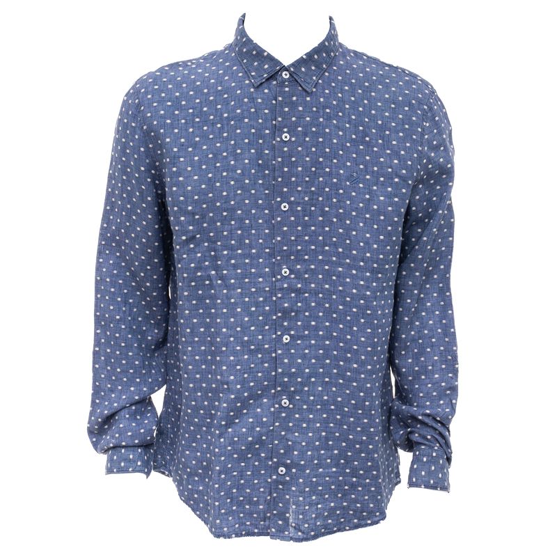 Camisa-Ricardo-Almeida-Linho-Bolinhas-Azul