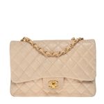 Bolsa-Chanel-Single-Flap-Lambskin-Bege