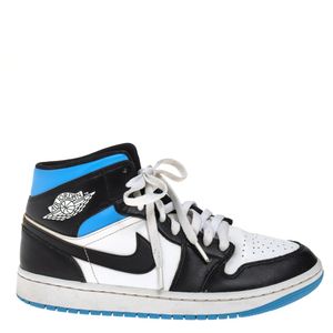 Tênis Nike Air Jordan 1 High Preto Azul e Branco