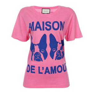 Camiseta Gucci Maison de L'Amour Rosa