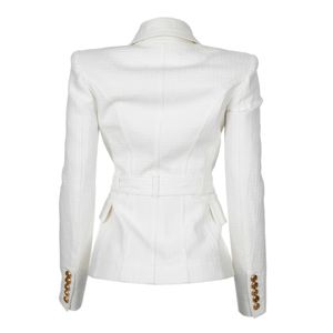 Blazer Balmain Algodão Creme