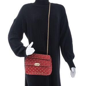 Bolsa Valentino Garavani Rockstud Spike Vermelha