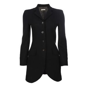 Sobretudo Alberta Ferretti Lã Preto