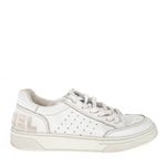 Tenis-Chanel-Logo-Couro-e-Tecido-Branco