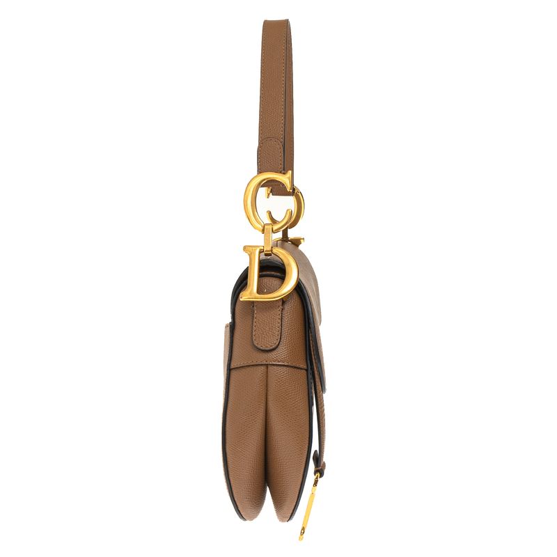 Bolsa-Christian-Dior-Saddle-Grained-Marrom