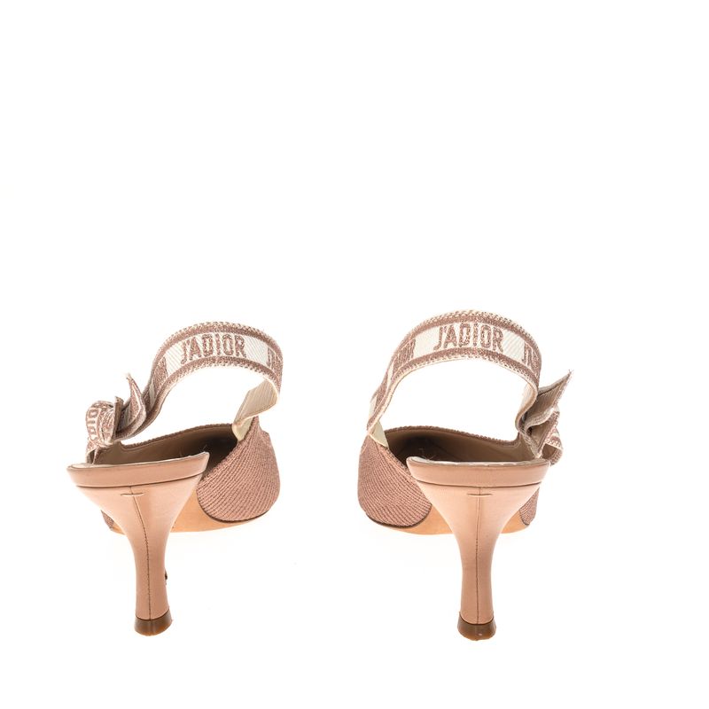Sapato-Christian-Dior-Slingback-Texturizado-Bege