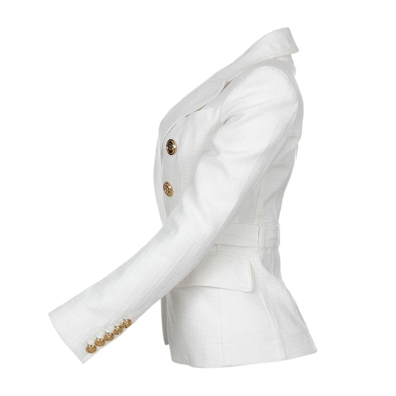 Blazer-Balmain-Algodao-Creme