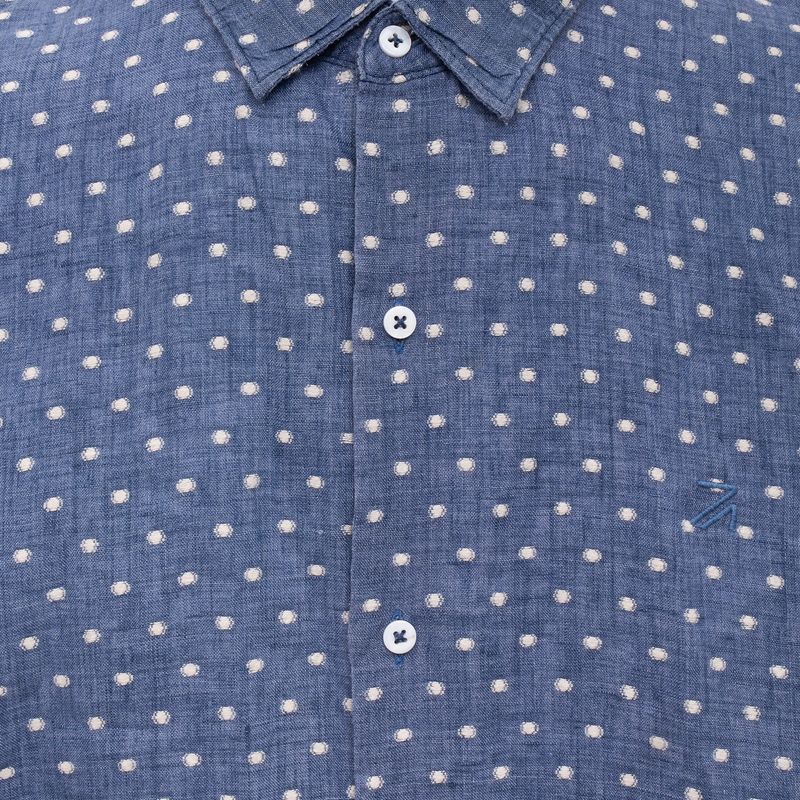 Camisa-Ricardo-Almeida-Linho-Bolinhas-Azul
