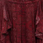 Saia-Cris-Barros-Midi-Viscose-Vermelha-Estampada