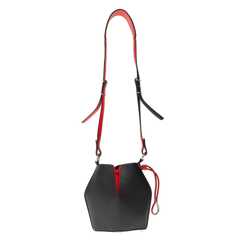 Bolsa-Alexander-McQueen-Bucket-Preta-e-Vermelha