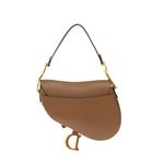 Bolsa-Christian-Dior-Saddle-Grained-Marrom