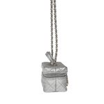 Bolsa-Chanel-Micro-Top-Handle-Caviar-Prateada