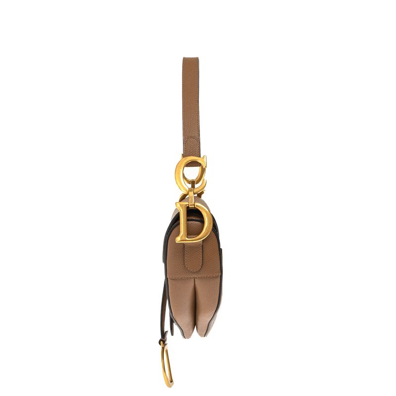 Bolsa-Christian-Dior-Saddle-Grained-Marrom