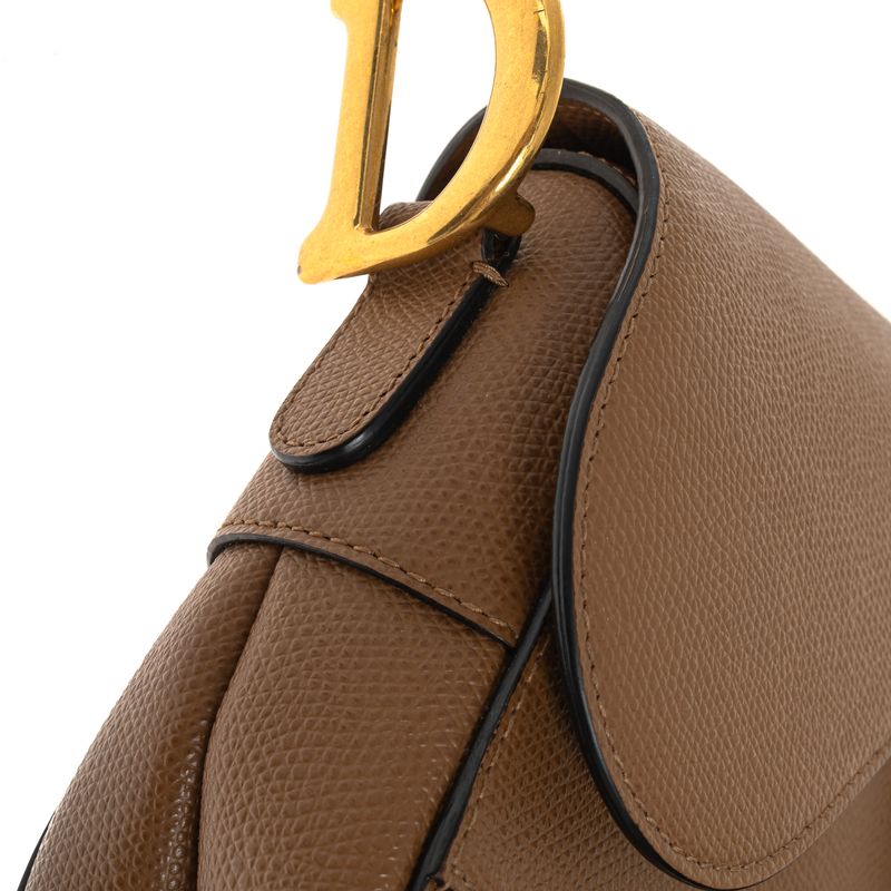 Bolsa-Christian-Dior-Saddle-Grained-Marrom
