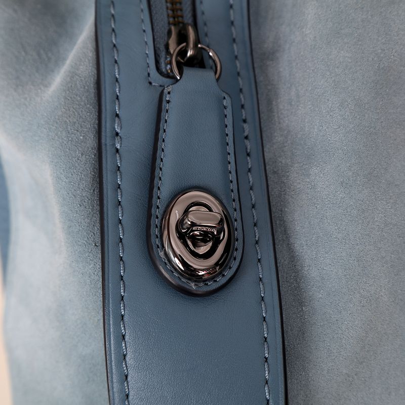 Bolsa-Coach-Couro-e-Camurca-Azul-