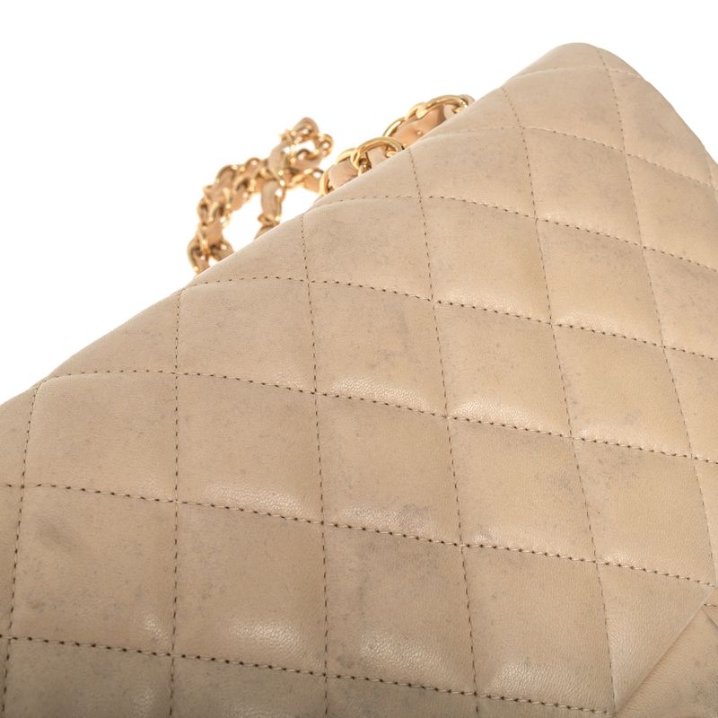 Bolsa-Chanel-Single-Flap-Lambskin-Bege