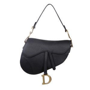 Bolsa Christian Dior Saddle Couro Preto