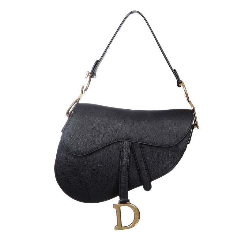 Bolsa-Christian-Dior-Saddle-Couro-Preto-