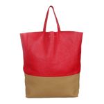 Bolsa-Celine-Cabas-Bicolor-Vermelho-e-Bege