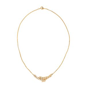 Colar Vintage Folhas com Cristais