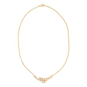 Colar Vintage Folhas com Cristais