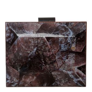 Clutch Acetato Marrom e Roxa