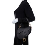 Bolsa-Christian-Dior-Saddle-Couro-Preto-